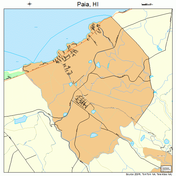 Paia, HI street map