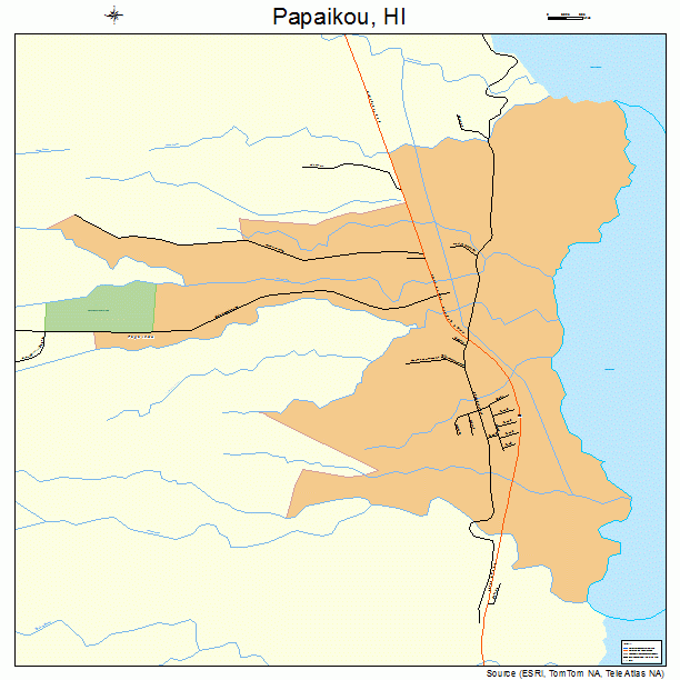 Papaikou, HI street map