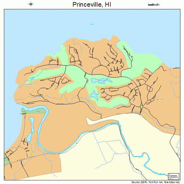 Princeville, HI street map