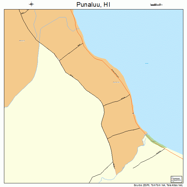 Punaluu, HI street map