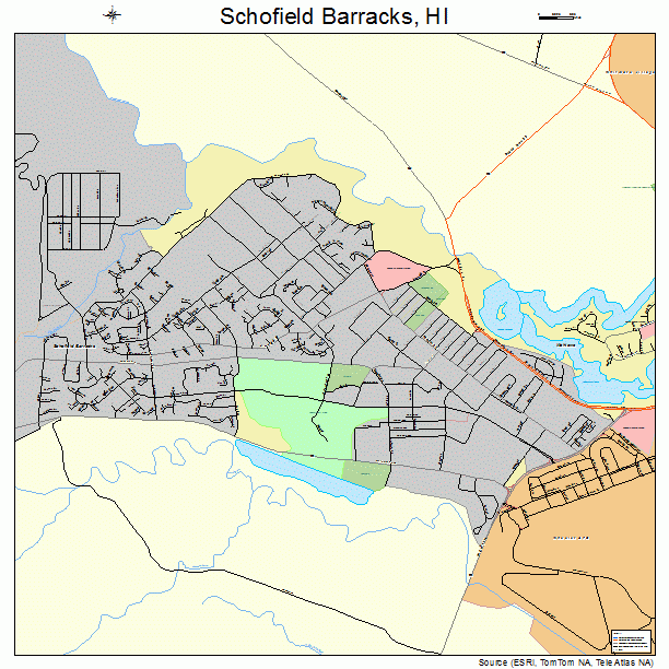 Schofield Barracks, HI street map