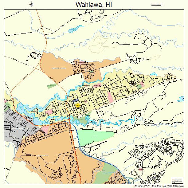 Wahiawa, HI street map