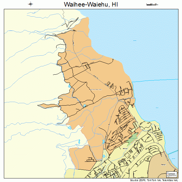Waihee-Waiehu, HI street map