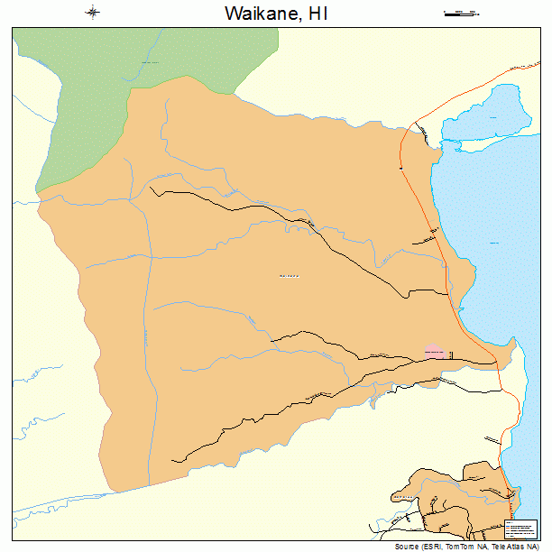 Waikane, HI street map