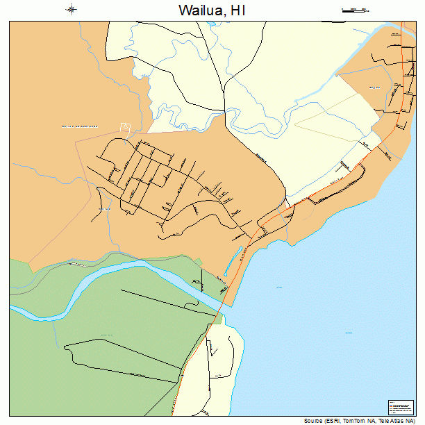 Wailua, HI street map