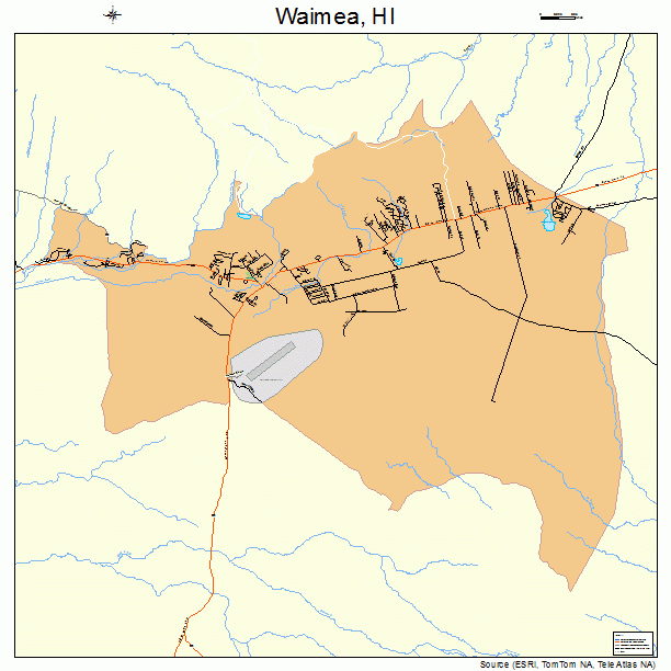 Waimea, HI street map