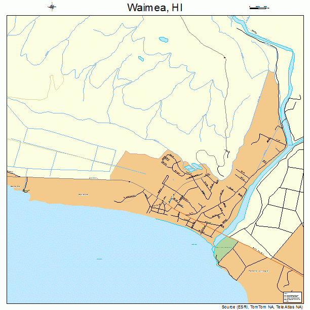 Waimea, HI street map