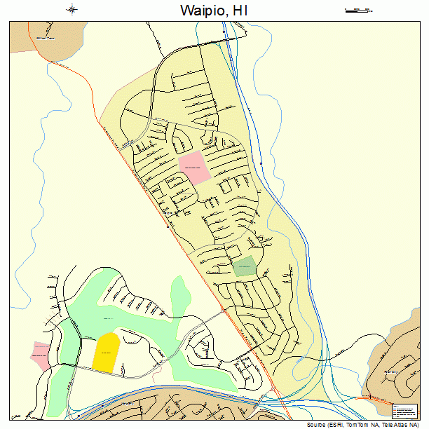 Waipio, HI street map