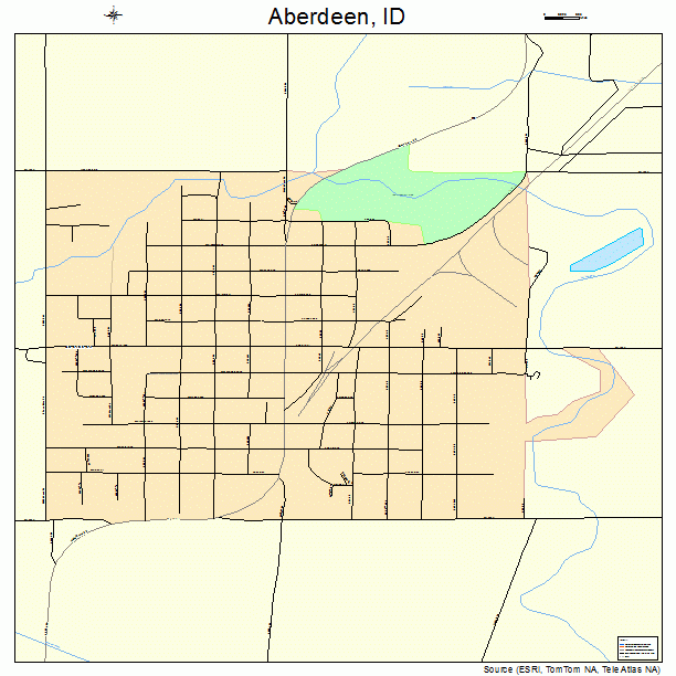 Aberdeen, ID street map