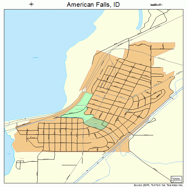 American Falls, ID street map
