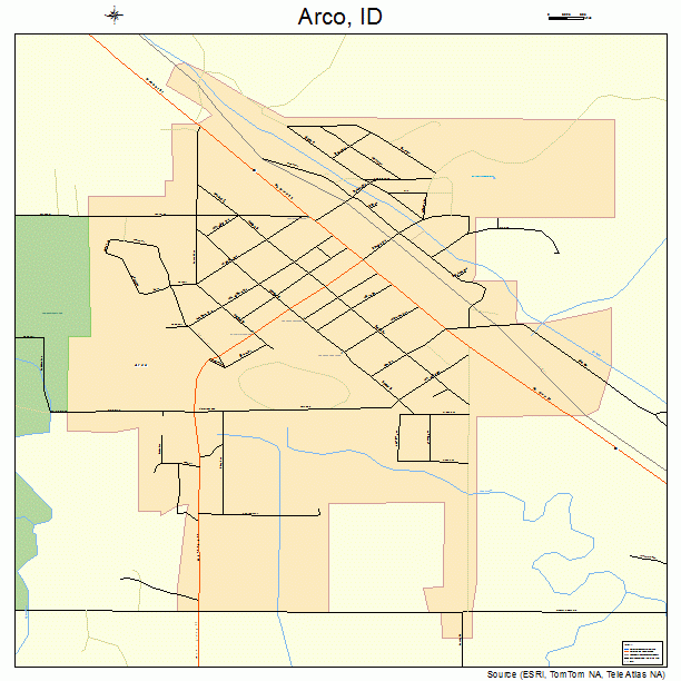 Arco, ID street map