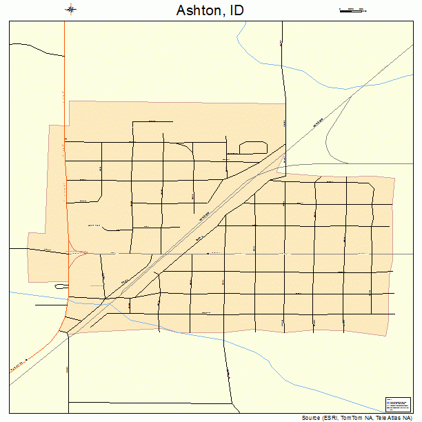 Ashton, ID street map