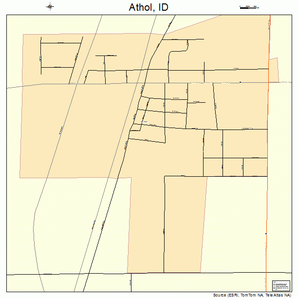 Athol, ID street map