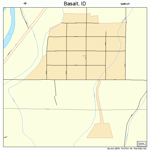 Basalt, ID street map