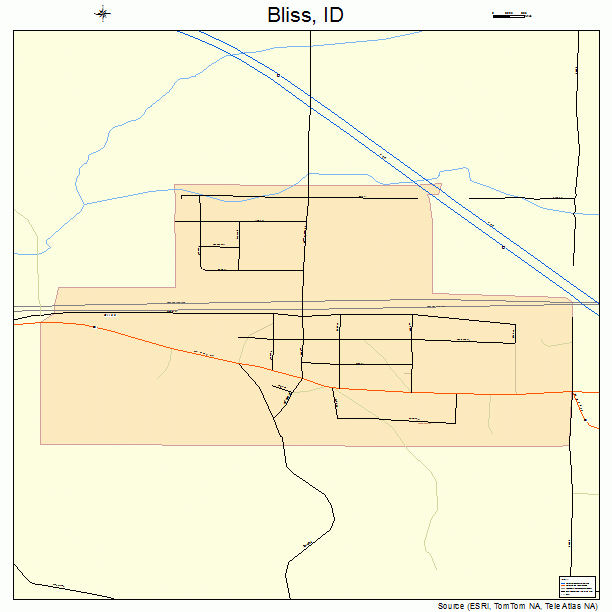 Bliss, ID street map