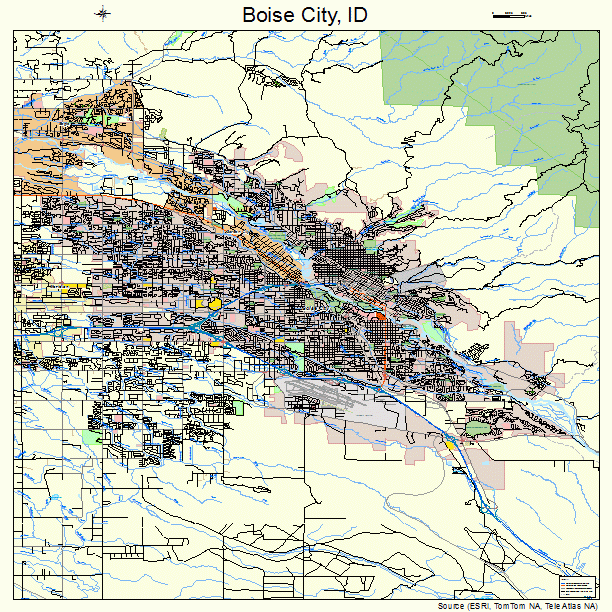 Boise City, ID street map