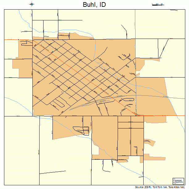 Buhl, ID street map