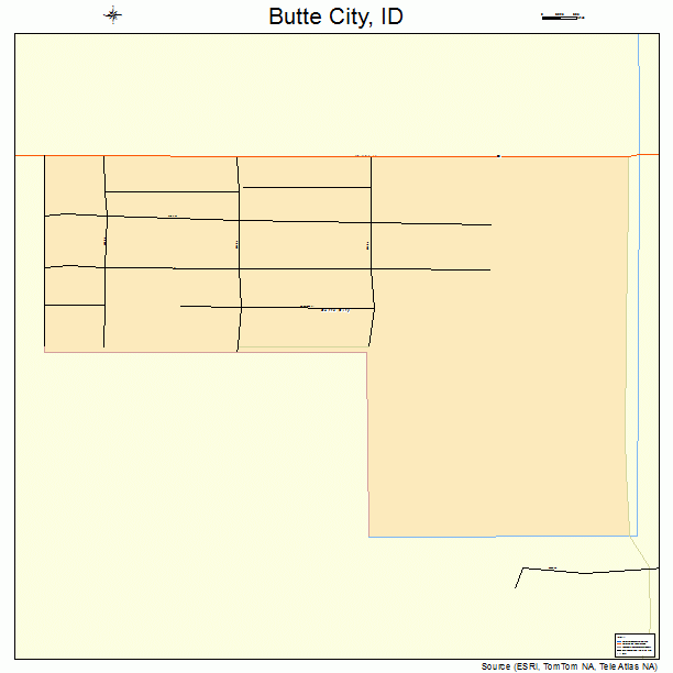 Butte City, ID street map