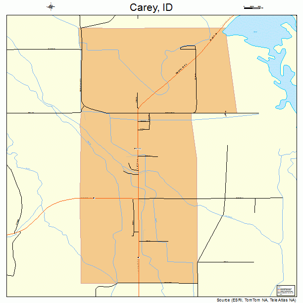 Carey, ID street map