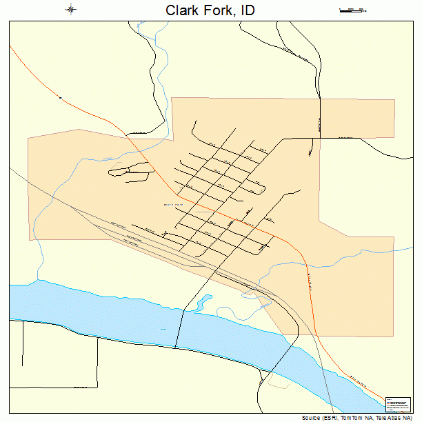 Clark Fork, ID street map