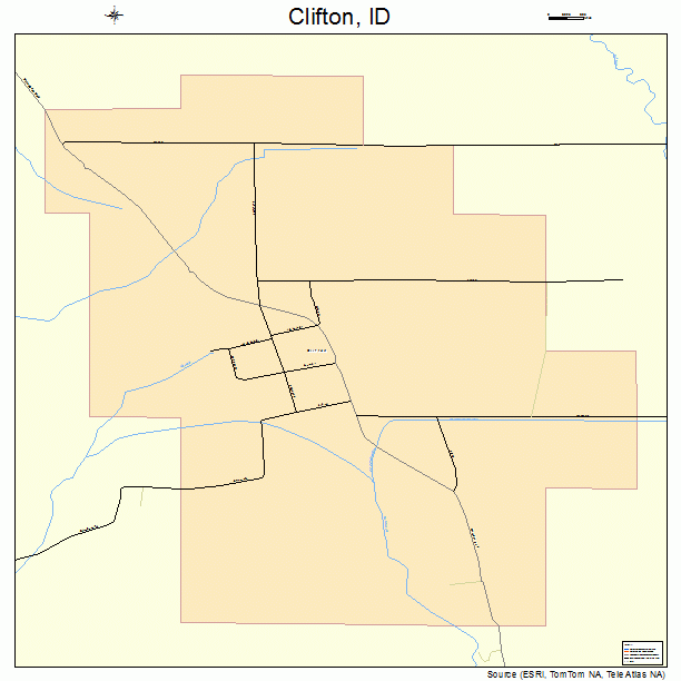 Clifton, ID street map