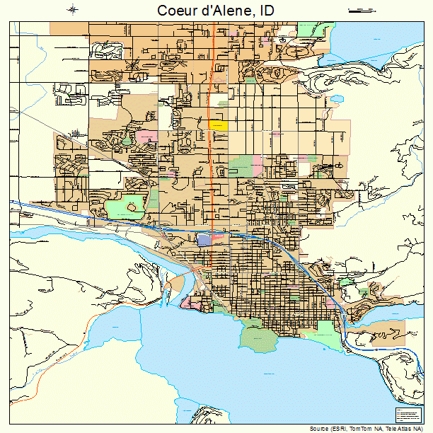 Coeur d'Alene, ID street map