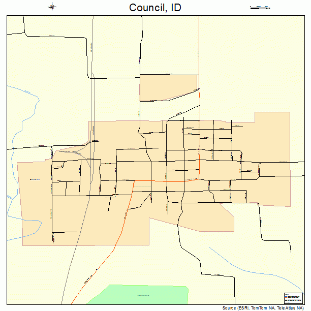 Council, ID street map