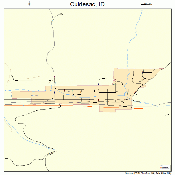 Culdesac, ID street map
