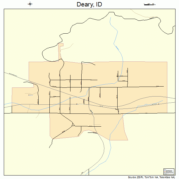 Deary, ID street map