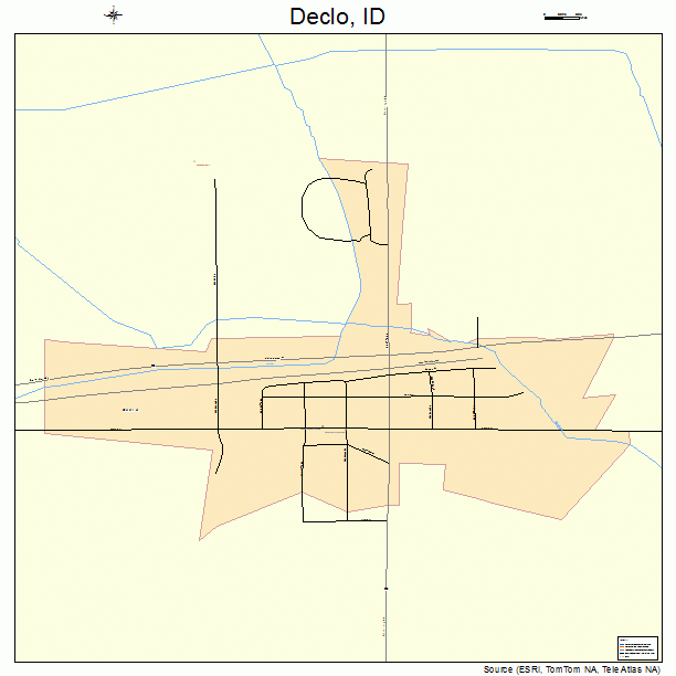 Declo, ID street map
