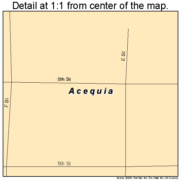 Acequia, Idaho road map detail