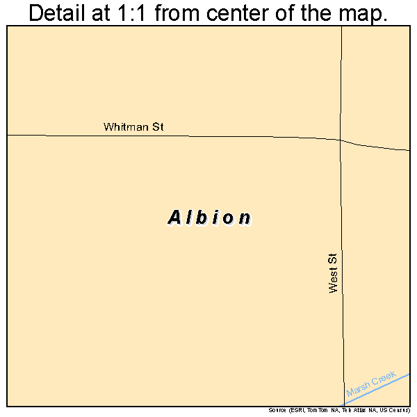 Albion, Idaho road map detail