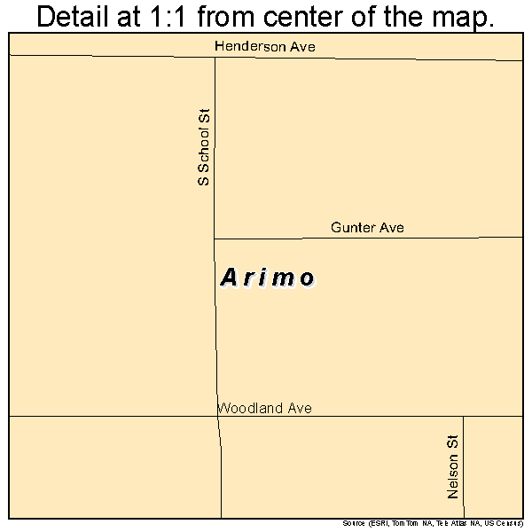 Arimo, Idaho road map detail