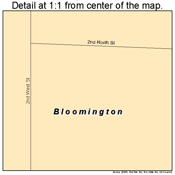 Bloomington, Idaho road map detail