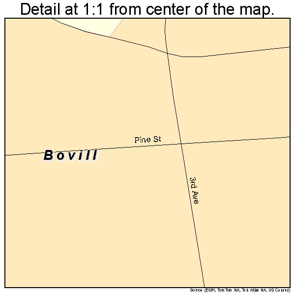 Bovill, Idaho road map detail