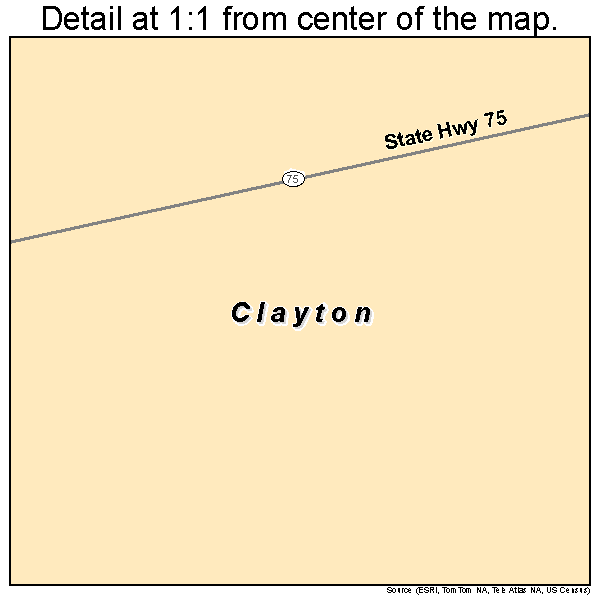 Clayton, Idaho road map detail