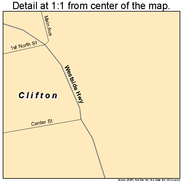 Clifton, Idaho road map detail