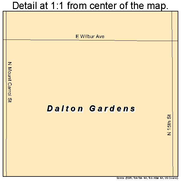Dalton Gardens, Idaho road map detail