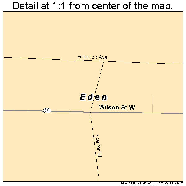 Eden, Idaho road map detail