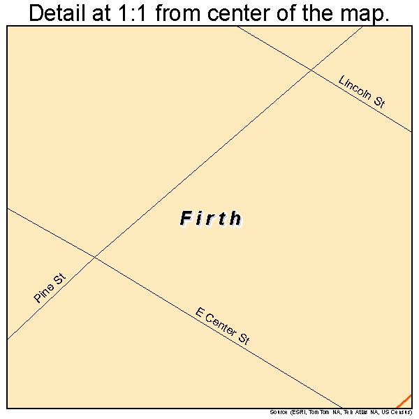 Firth, Idaho road map detail