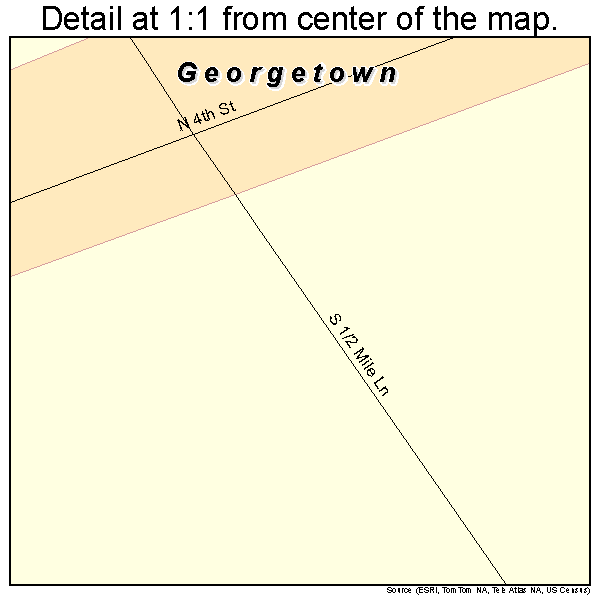 Georgetown, Idaho road map detail