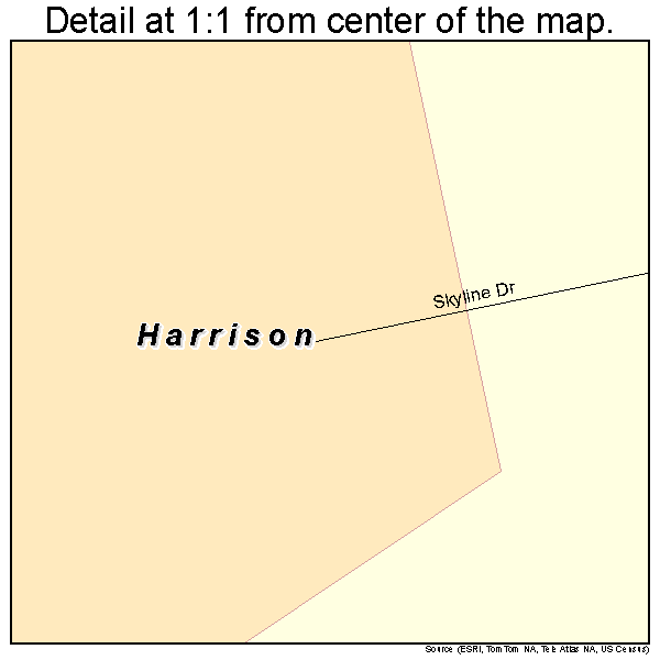 Harrison, Idaho road map detail