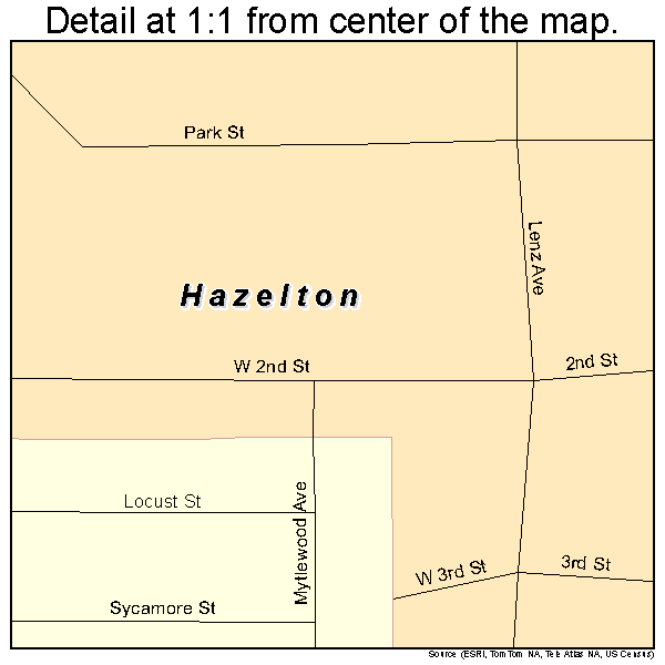Hazelton, Idaho road map detail