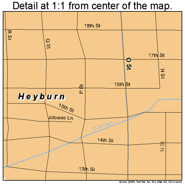 Heyburn, Idaho road map detail