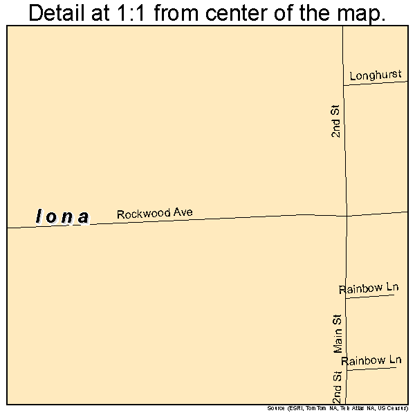 Iona, Idaho road map detail