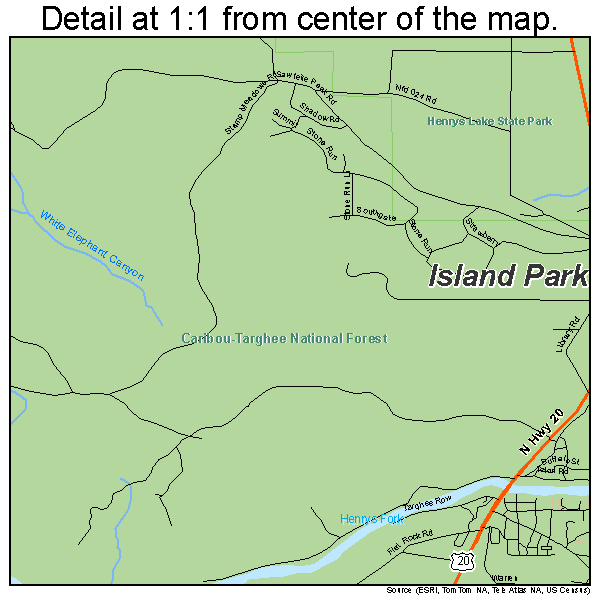 Island Park, Idaho road map detail