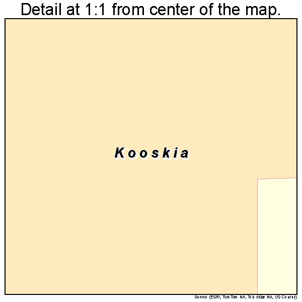 Kooskia, Idaho road map detail