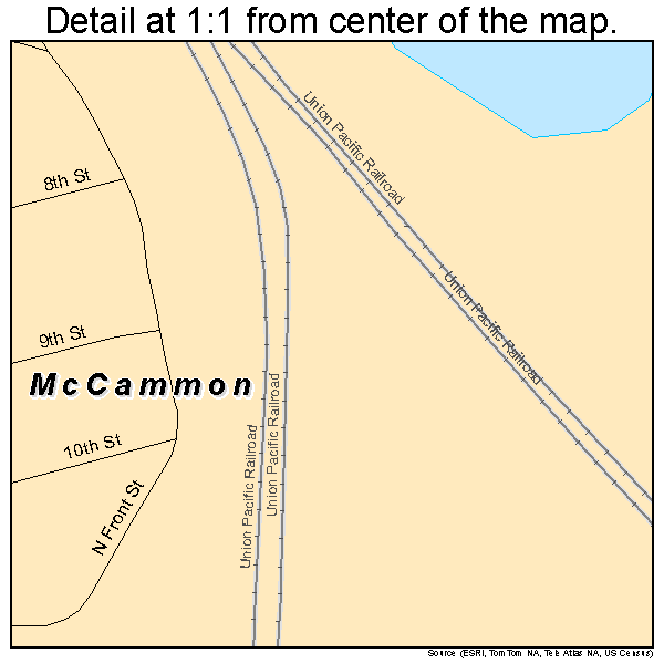 McCammon, Idaho road map detail