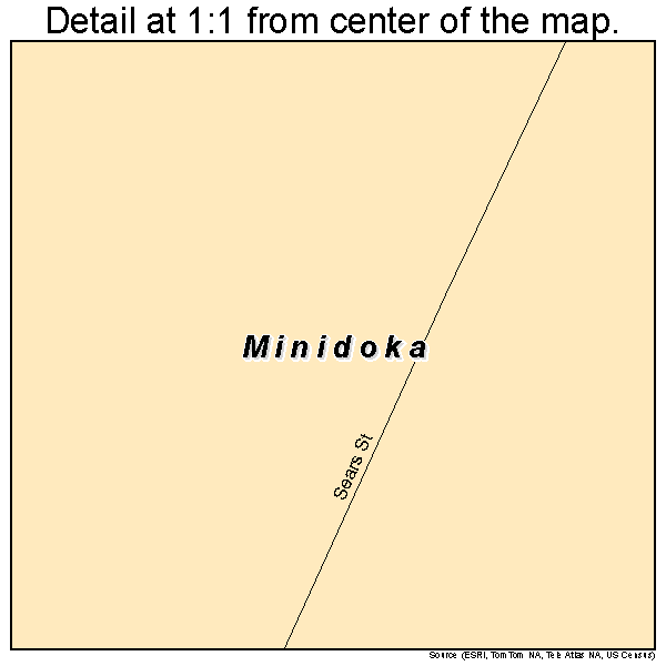 Minidoka, Idaho road map detail