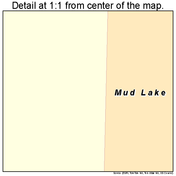 Mud Lake, Idaho road map detail